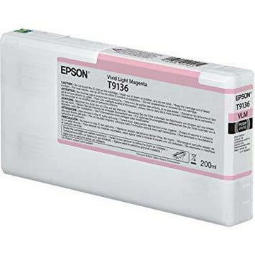 Original Tintenpatrone Epson T9136 Vivid Light Magenta Ink Cartridge (200ml) Helles Magenta