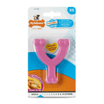 Beißring für Hunde Nylabone WISHBONE Rosa Huhn XS