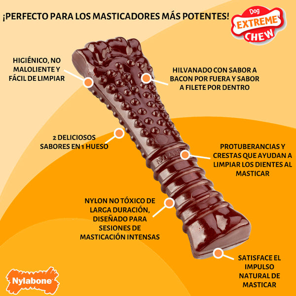 Knochen Nylabone Braun Bacon XL