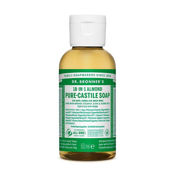 Flüssigseife Dr Bronner's 60 ml Mandeln