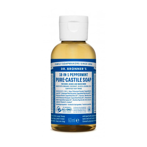 Flüssigseife Dr Bronner's 18 in 1 Peppermint 60 ml