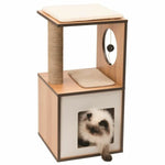 Katzenkratzbaum Vesper V-Box Braun Holz MDF 37 x 37 x 72,5 cm