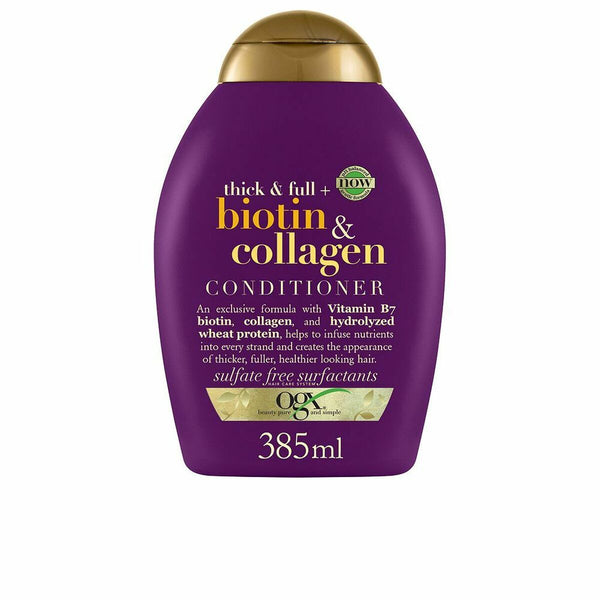 Haarspülung OGX Biotin Collagen 385 ml Kollagen Biotin Erzeugt Volumen
