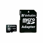 Mikro SD Speicherkarte mit Adapter Verbatim Schwarz 16 GB