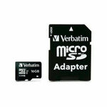 Mikro SD Speicherkarte mit Adapter Verbatim Schwarz 16 GB