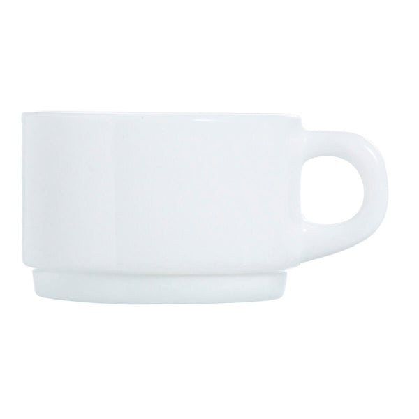 Tassensatz Luminarc Apilable Weiß 280 ml Stapelbar (6 Stück)