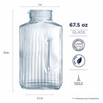 Glas-Flasche Luminarc Quadro Durchsichtig Glas 2 L