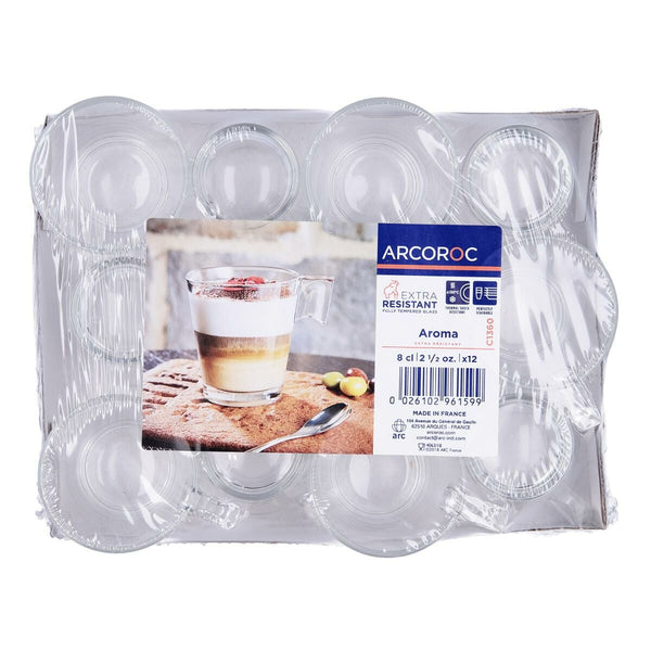 Geschirr-Set Arcoroc Restaurant Kaffee Weiß Glas 6 Stücke
