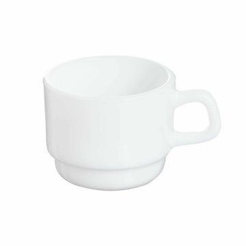 Satz von Kaffeetassen Arcoroc Restaurant Weiß Glas 80 ml (12 Stück)