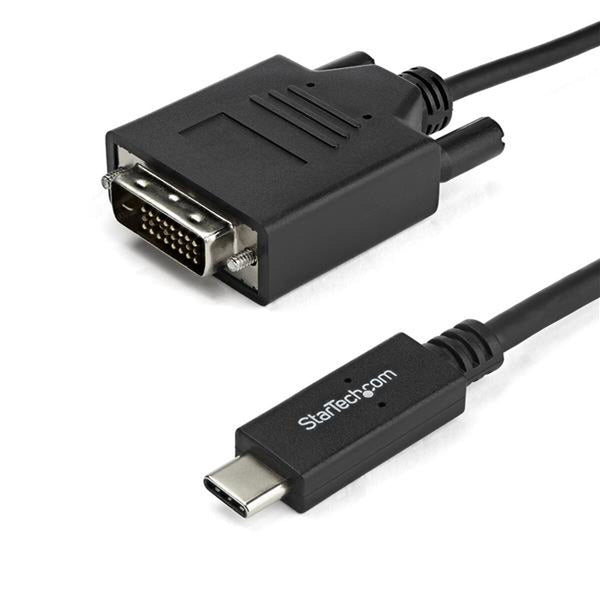 USB-C-zu-DVI-Adapter Startech CDP2DVIMM2MB 2 m Schwarz