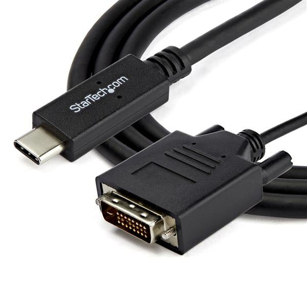 USB-C-zu-DVI-Adapter Startech CDP2DVIMM2MB 2 m Schwarz