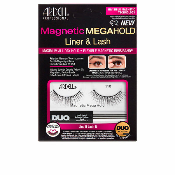 Satz falscher Wimpern Ardell Magnetic Megahold Liner Lash Nº 110 2 Stücke (2 Stück)