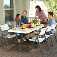 Table Klapptisch Lifetime Weiß Stahl Kunststoff 183 x 91 x 76 cm