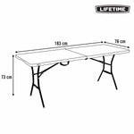 Table Klapptisch Lifetime Schwarz 183 x 73 x 76 cm