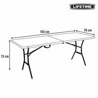 Table Klapptisch Lifetime Schwarz 183 x 73 x 76 cm