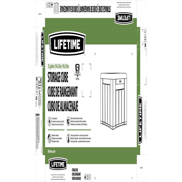Möbel zur Lagerung Lifetime 60372U Grau 51,2 x 50,8 x 51,2 cm
