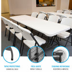 Table Klapptisch Lifetime Weiß 244 x 74 x 76 cm