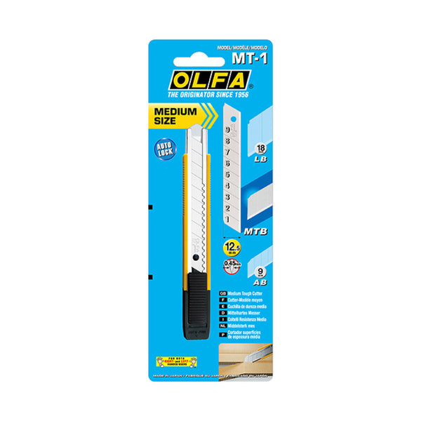 Cutter Olfa mt-1 12,5 mm Schwarz Edelstahl