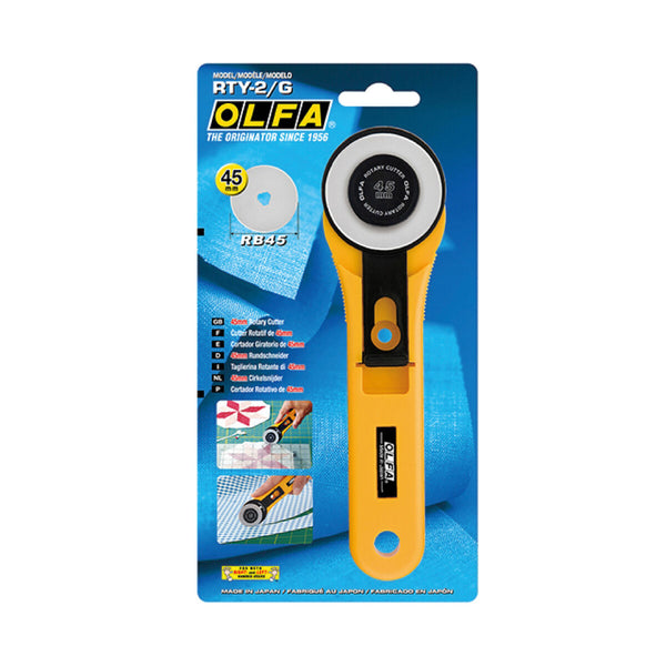 Rotierende Schneidemaschine Olfa rty-2/g 45 mm Gelb Edelstahl kreisförmig