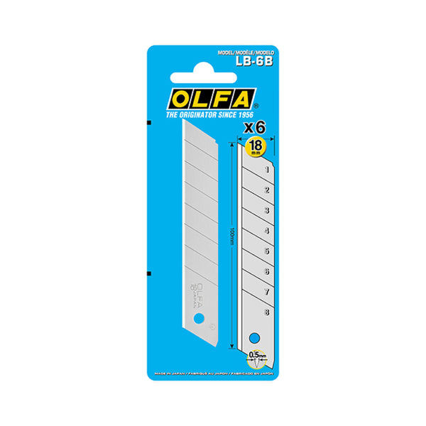 Rasierklinge Olfa lb-6b 18 mm stückelbar 6 Stück