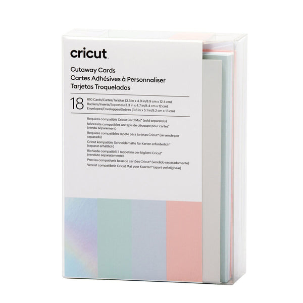 Einlegekarten für Schneideplotter Cricut Pastel R10 (18 Stück)