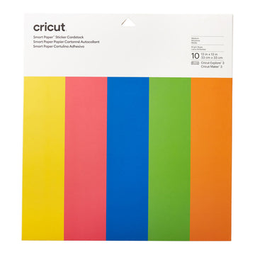 Selbstklebender Karton für Schneideplotter Cricut Bril.Bows Gelb Blau Rot grün Orange