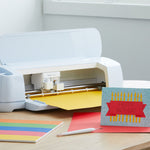 Selbstklebender Karton für Schneideplotter Cricut Bril.Bows Gelb Blau Rot grün Orange