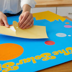 Selbstklebender Karton für Schneideplotter Cricut Bril.Bows Gelb Blau Rot grün Orange