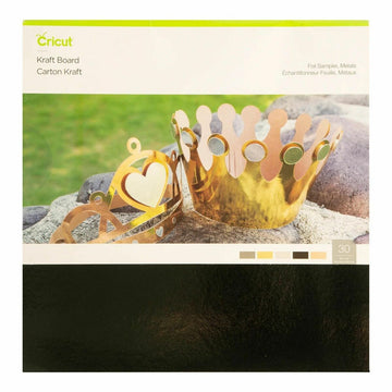 Metallisierte Pappe für Schneideplotter Cricut Foil Rosa Gold Silberfarben (10 Stück)