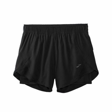 Damen-Sportshorts Brooks Chaser 5" 2-in-1 Schwarz