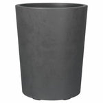 Blumentopf Deroma Millennium R Grau Anthrazit Kunststoff Wiederverwerteter Kunststoff rund Vase