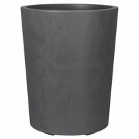 Blumentopf Deroma Millennium R Grau Anthrazit Kunststoff Wiederverwerteter Kunststoff rund Vase