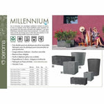 Blumentopf Deroma Millennium R Grau Anthrazit Kunststoff Wiederverwerteter Kunststoff rund Vase