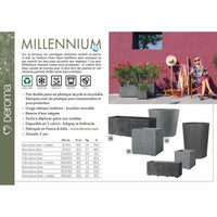 Blumentopf Deroma Grau 49 x 49 x 49,5 cm Kunststoff karriert Würfel Ø 49 x 45 cm