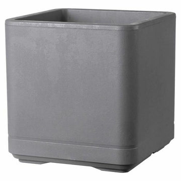Blumentopf Deroma Grau 38 x 38 x 39 cm Kunststoff karriert Würfel 38 cm