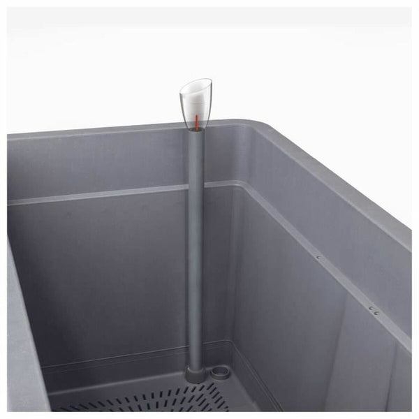 Blumentopf Deroma Grau 38 x 38 x 39 cm Kunststoff karriert Würfel 38 cm
