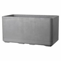 Selbstbewässerndes Pflanzgefäß Deroma Grau 78 x 38 x 39 cm Kunststoff rechteckig Ø 78 cm