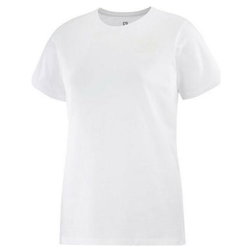 Damen Kurzarm-T-Shirt Salomon Small Logo Weiß