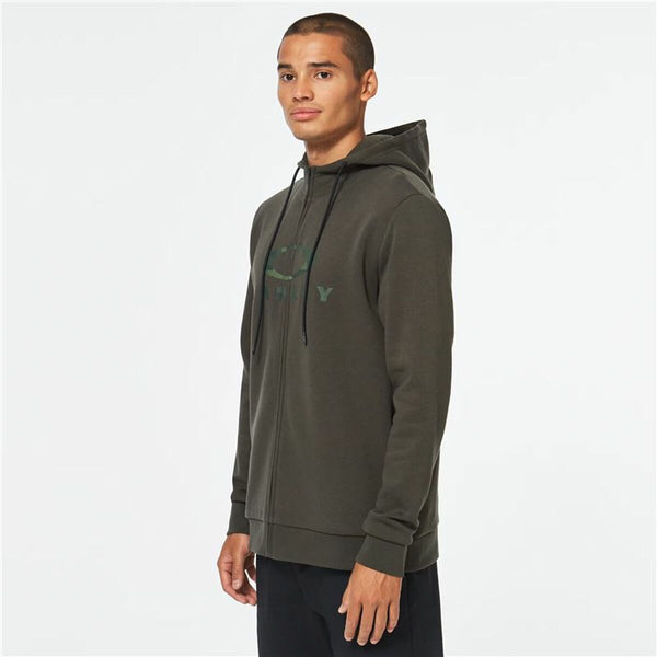 Herren Sweater mit Kapuze Oakley Bark Fz Hoodie 2.0 grün Dunkelgrün