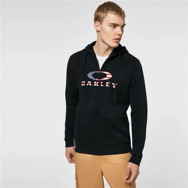 Herren Sweater mit Kapuze Oakley Bark Fz Hoodie 2.0 Schwarz