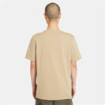Herren Kurzarm-T-Shirt Timberland Kennebec River Linear Logo Hellbraun