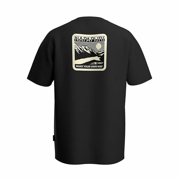 Herren Kurzarm-T-Shirt Napapijri S-Gouin Schwarz
