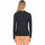 Damen Langarm-Hemd One and Only Solid Mock Hurley Schwarz Damen