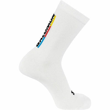Sportsocken Salomon Pulse Race Flag Crew Weiß