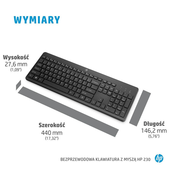 Tastatur mit Maus HP 3L1F0AA Azerty Französisch Weiß Schwarz