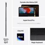 Tablet Apple iPad Pro 2024 11" M4 8 GB RAM 256 GB Silberfarben Stahl