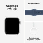 Smartwatch Apple Watch SE 1,78" Blau Silberfarben Ø 44 mm