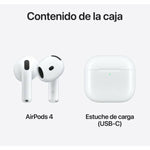 Kopfhörer mit Mikrofon Apple AirPods 4 Weiß