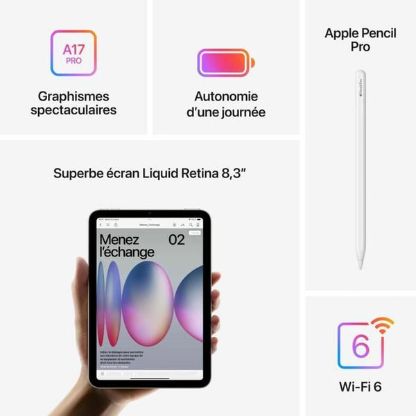 Tablet Apple iPad mini (2024) 8,3" Grau 512 GB