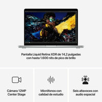 Laptop Apple MCX14Y/A 14,2" M2 M4 24 GB RAM 1 TB SSD Qwerty Spanisch